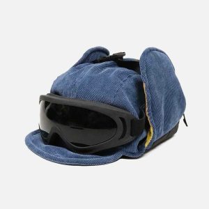 youthful windproof cycling hat with warm glasses design 8486