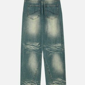 youthful wrinkle vintage jeans   chic urban streetwear 2791