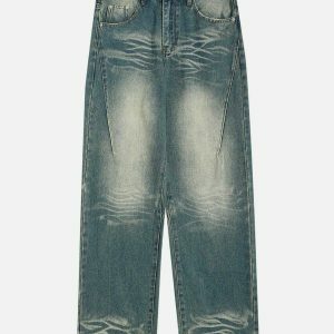 youthful wrinkle vintage jeans   chic urban streetwear 5578
