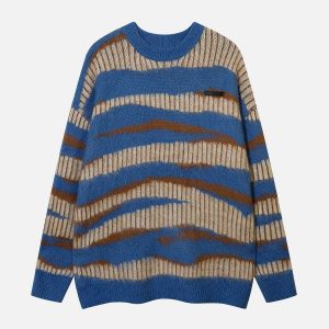 youthful zebra print mohair sweater   chic & bold design 3178