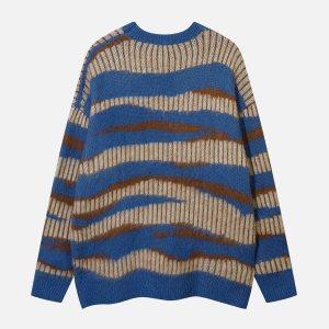 youthful zebra print mohair sweater   chic & bold design 7870