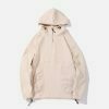 youthful zip up collar hoodie   sleek urban streetwear 5528
