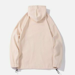 youthful zip up collar hoodie   sleek urban streetwear 6134