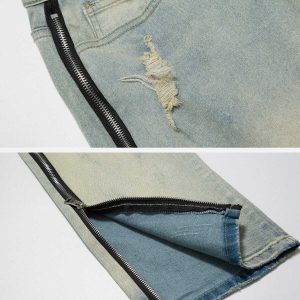youthful zip washed jeans dynamic design & fit 3867