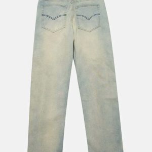youthful zip washed jeans dynamic design & fit 8462